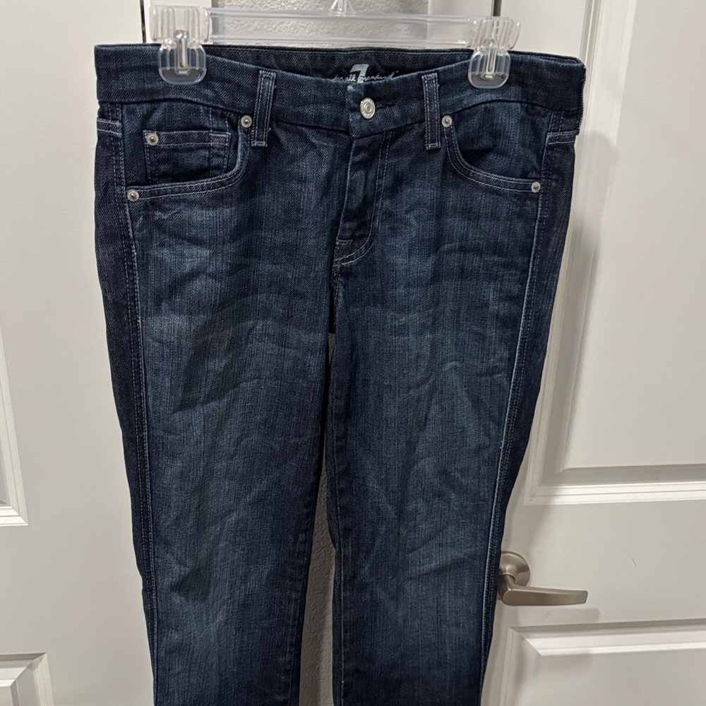 2 Pairs 7 For All Mankind Indigo Straight Leg Jeans